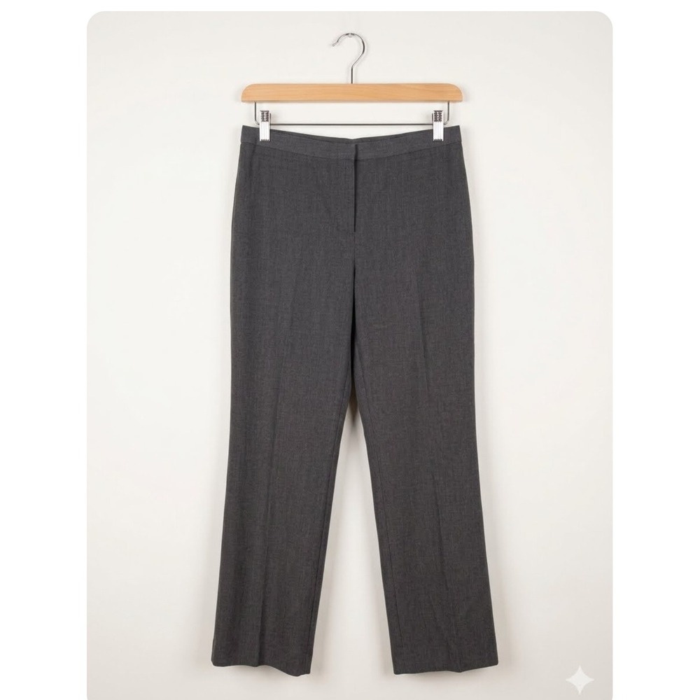 Focus 2000 Womens Charcoal Gray Straight Leg Dress Pants Size 14 Stretch Office